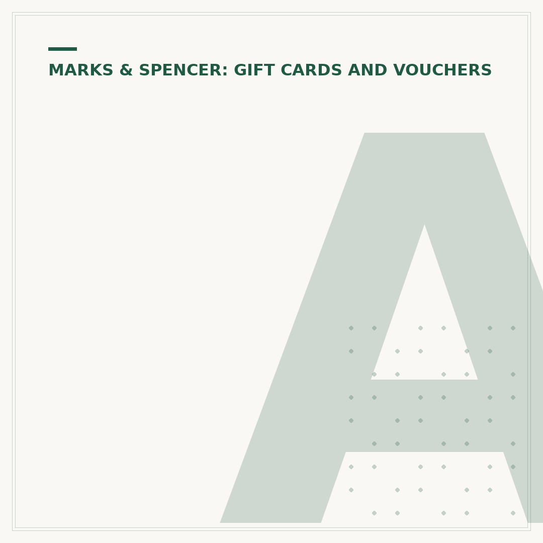 Activate a Marks and Spencer Gift Card