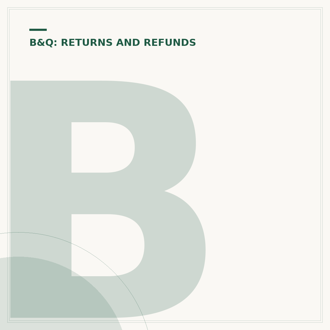 B&Q Returns Policy Without a Receipt