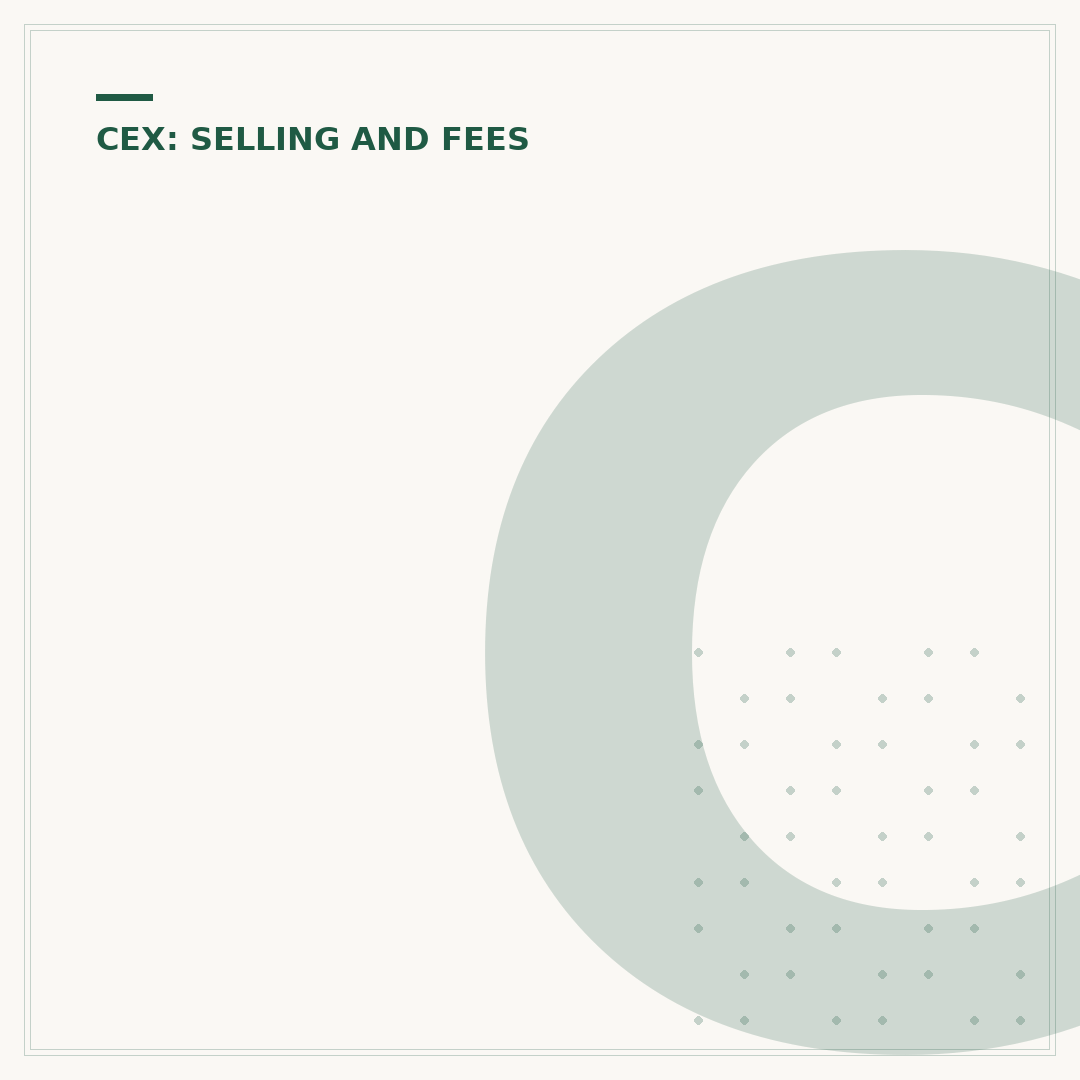 CEX Buy and Sell: How to Trade Items In