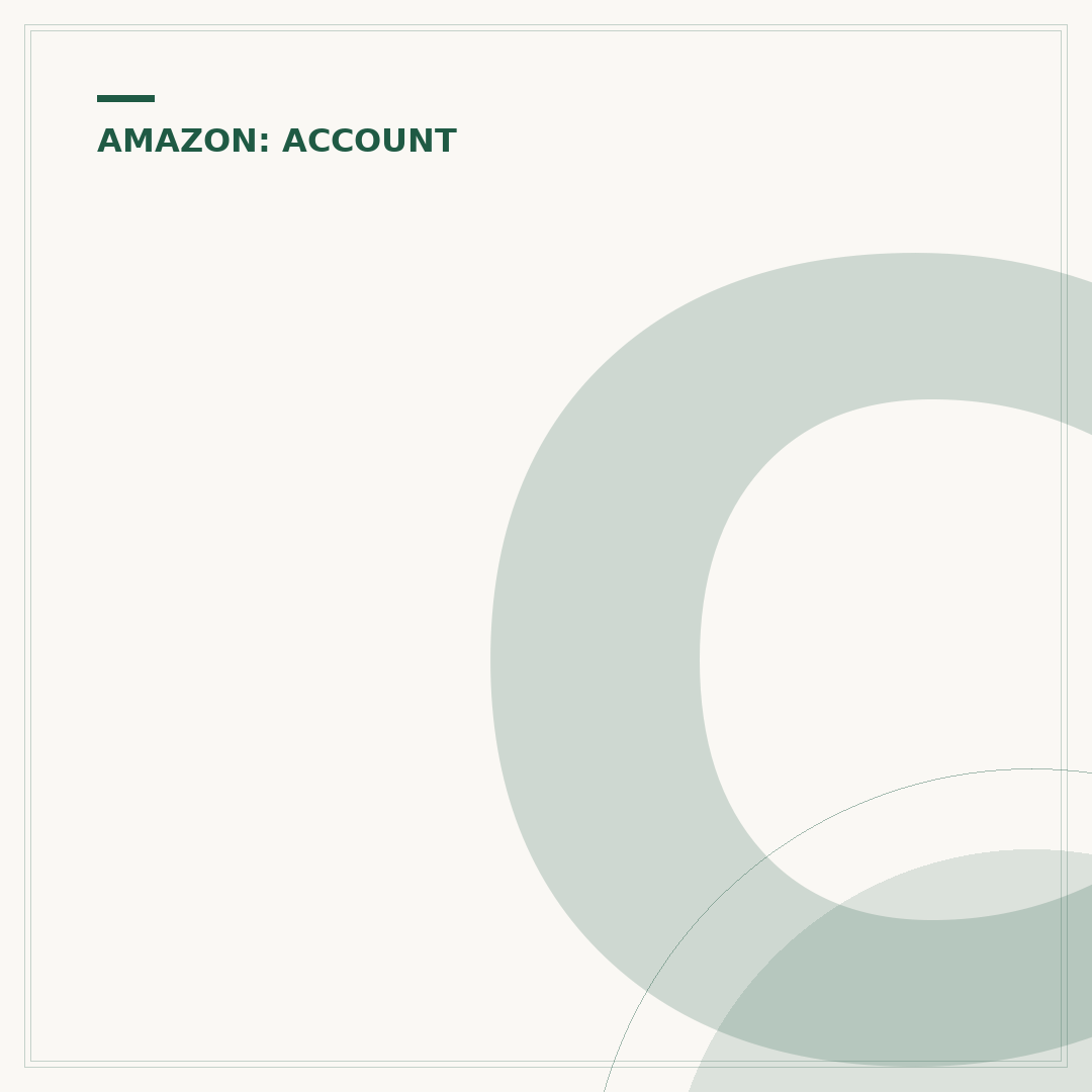 Creating a New Amazon Account
