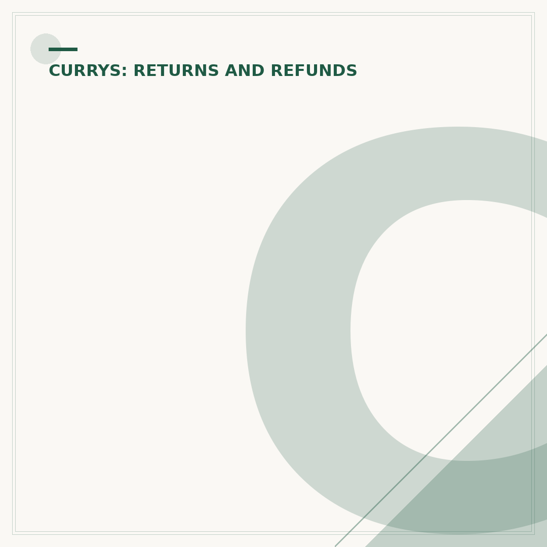 Currys Return Policy on TVs