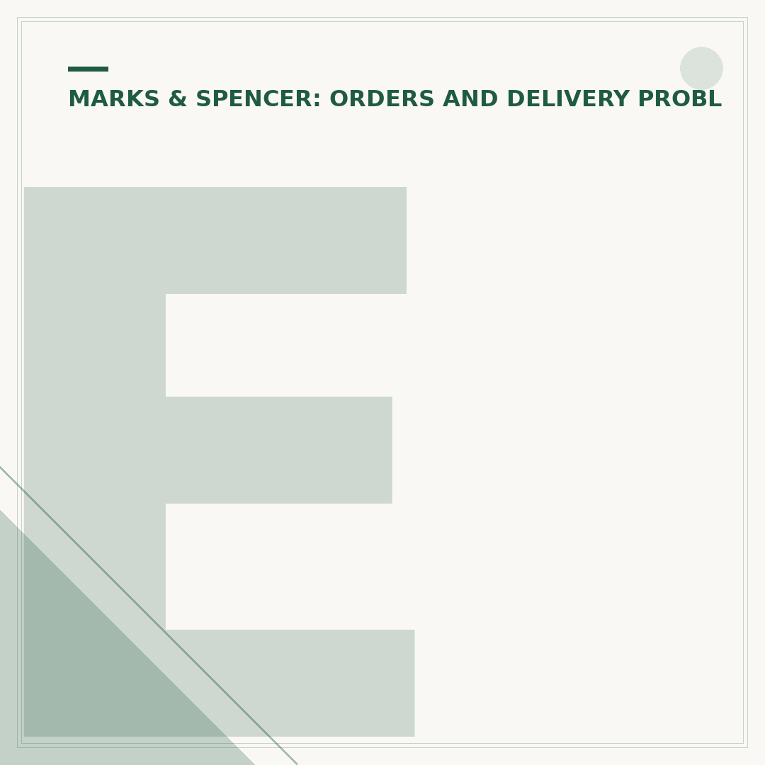 Email Marks and Spencer Complaints