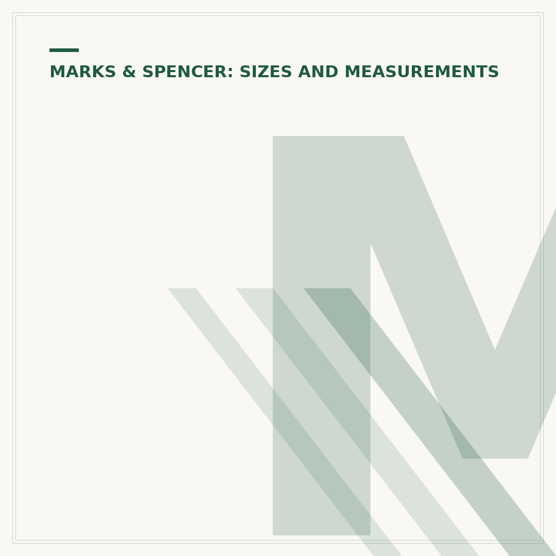 M&S Shirt Size Guide