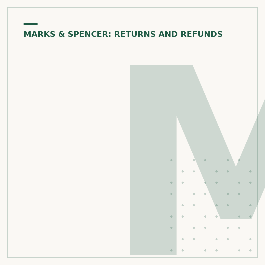 Marks and Spencer Returns Without a Receipt