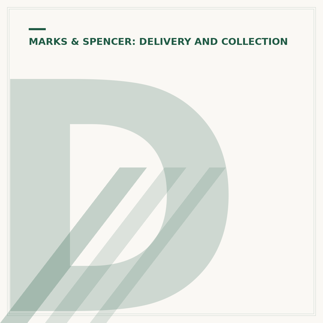 Does Marks and Spencer Deliver Food?