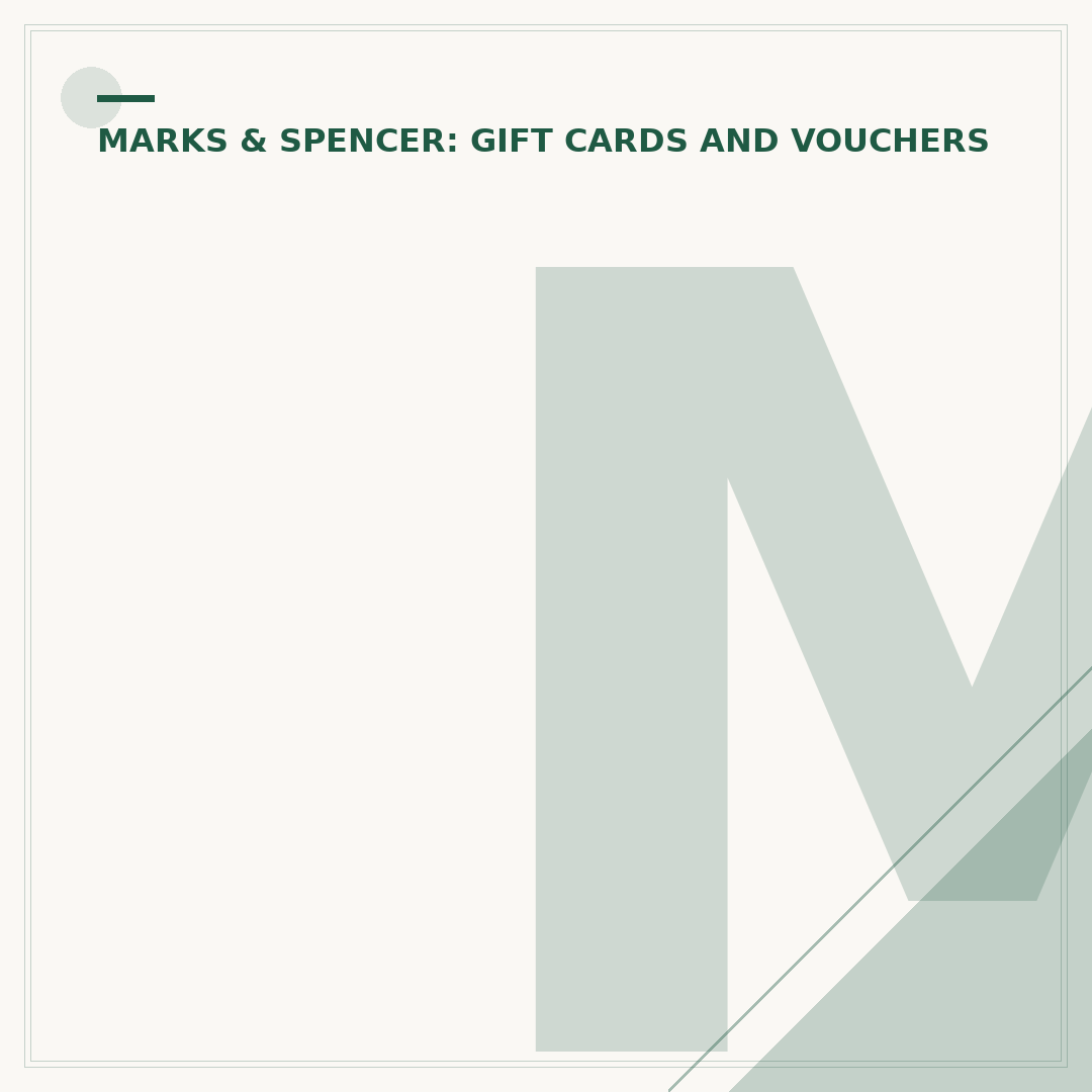 Marks and Spencer Gift Card: Usage and Alternatives