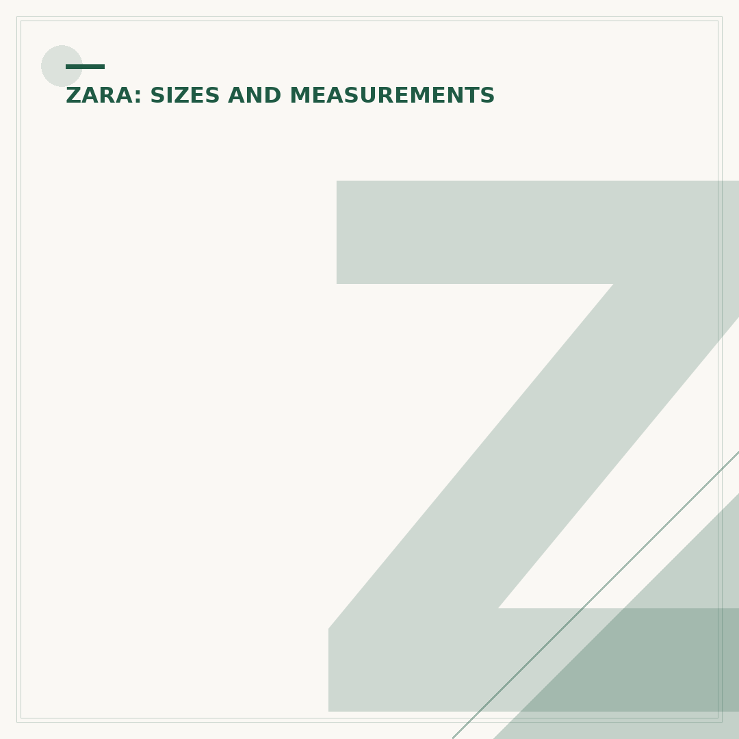 Zara Men's Size Guide: Measuring for Apparel Fit