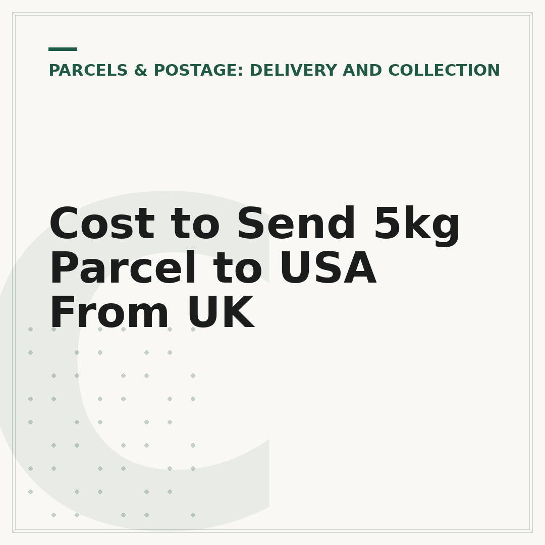 Cost to Send 5kg Parcel to USA From UK