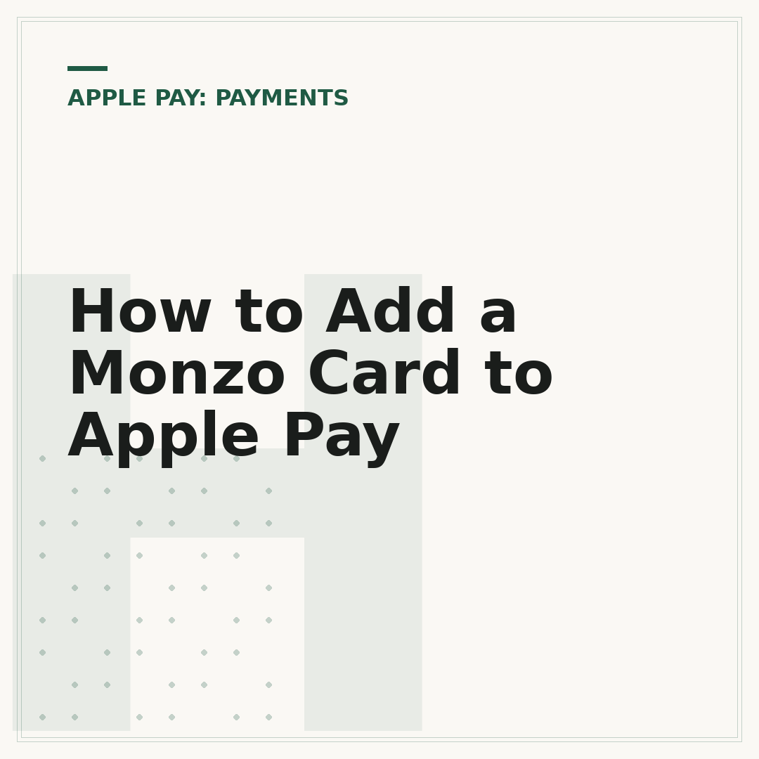 How to Add a Monzo Card to Apple Pay