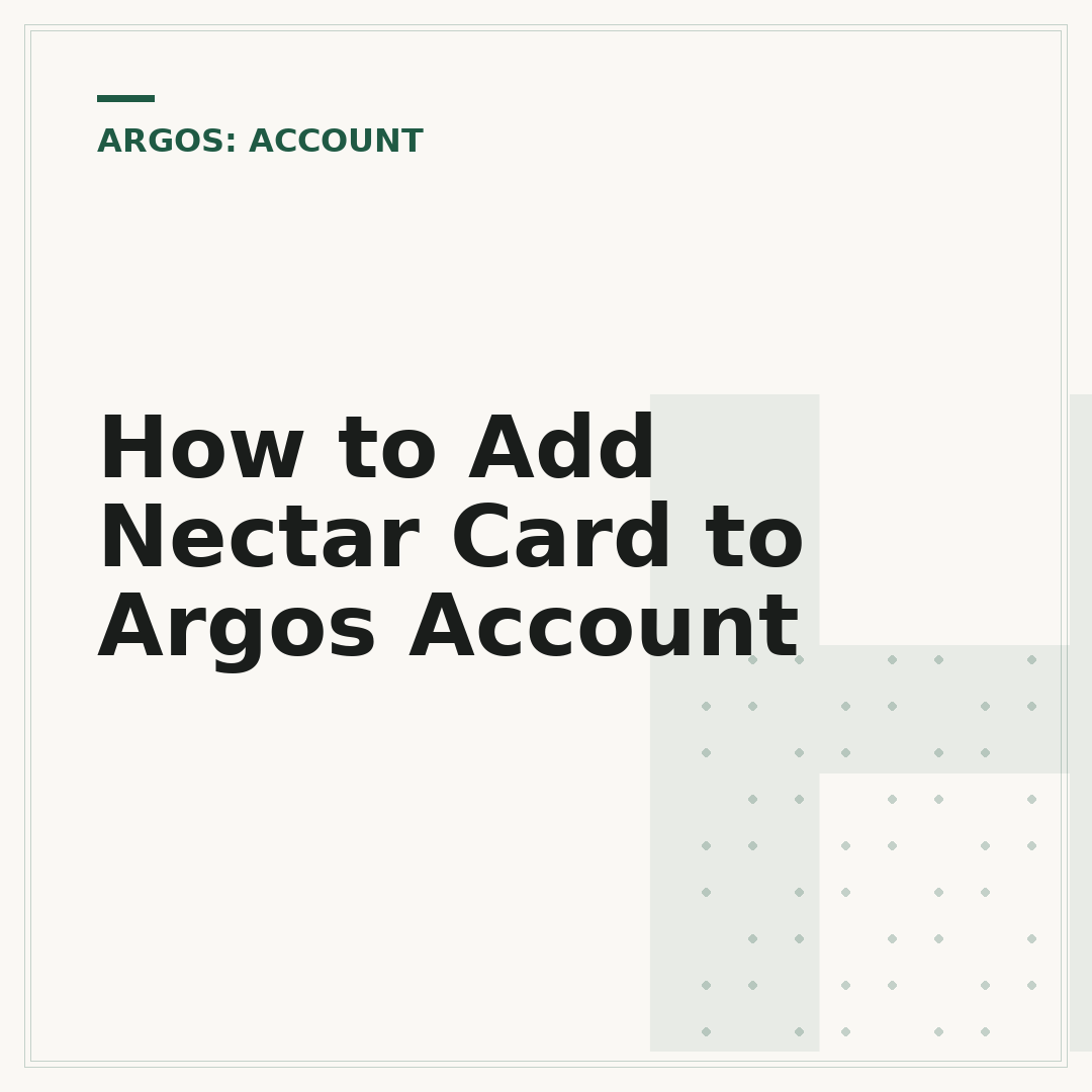 How to Add Nectar Card to Argos Account