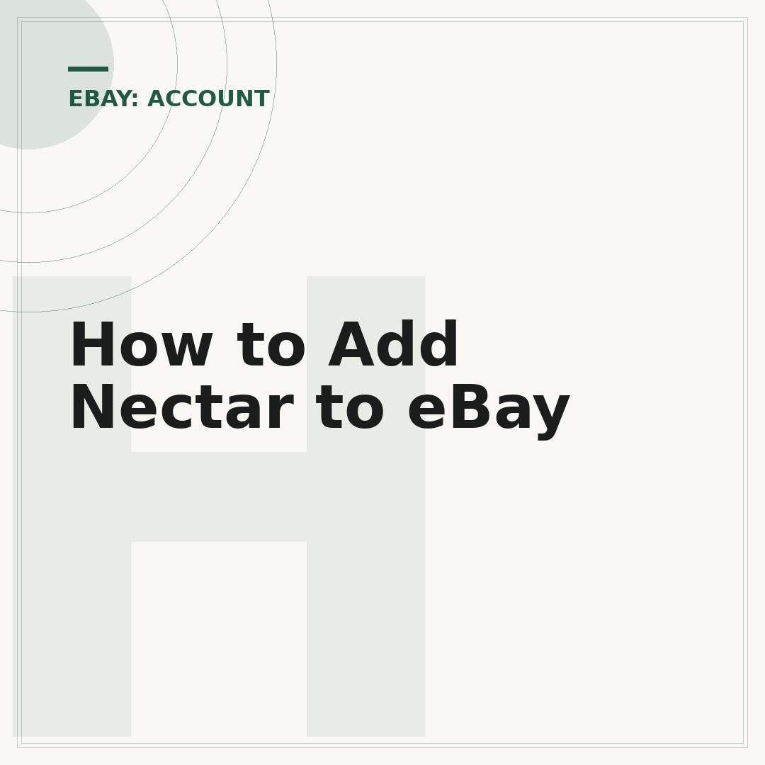 How to Add Nectar to eBay