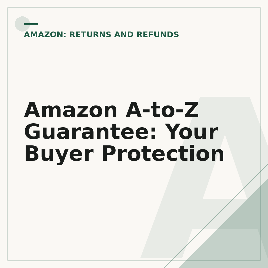 Amazon A-to-Z Guarantee: Your Buyer Protection