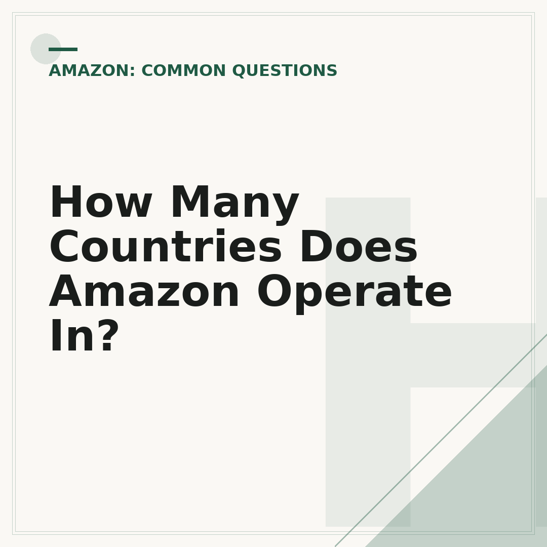 How Many Countries Does Amazon Operate In?