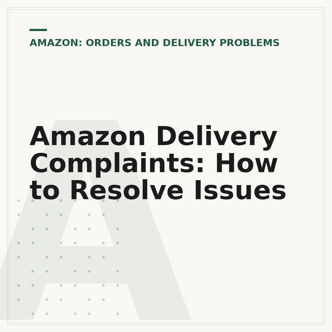Amazon Delivery Complaints: How to Resolve Issues