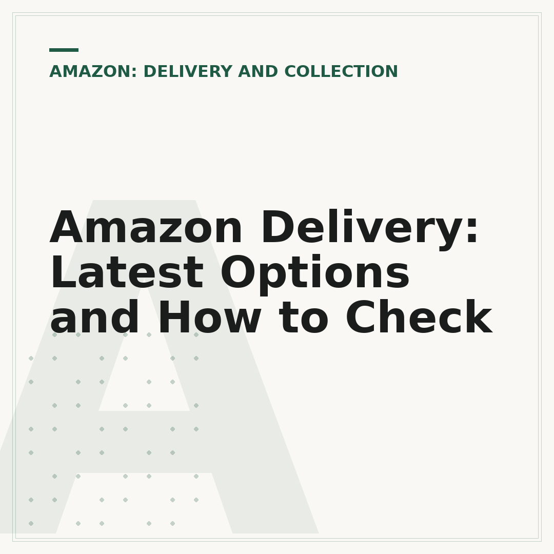 Amazon Delivery: Latest Options and How to Check