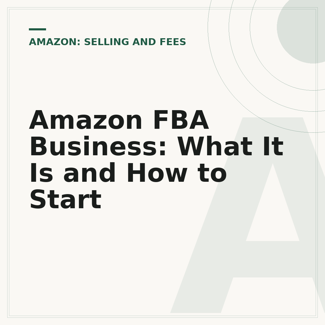 Amazon FBA Business: What It Is and How to Start