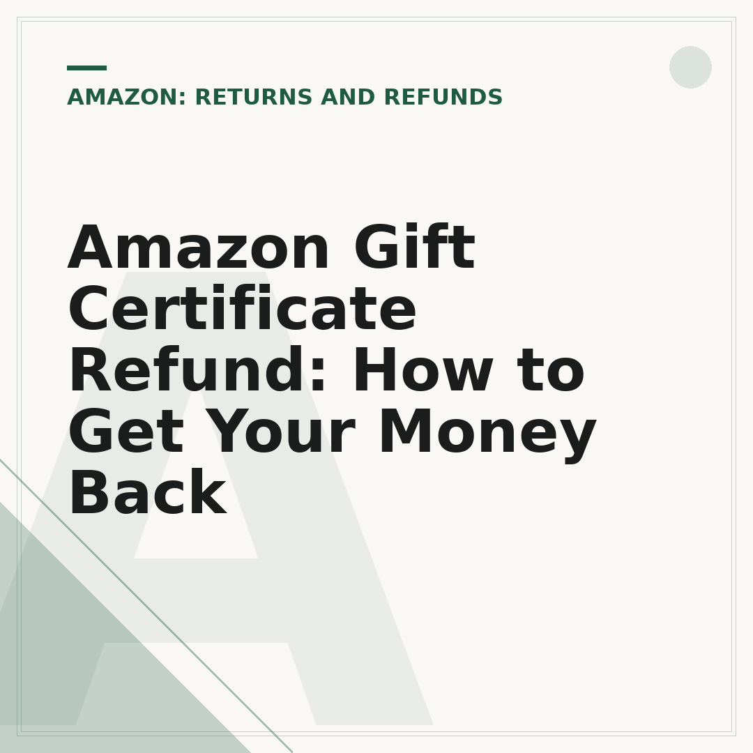 Amazon Gift Certificate Refund: How to Get Your Money Back