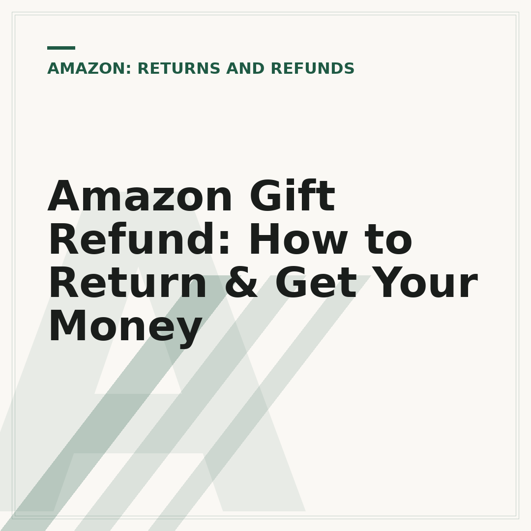 Amazon Gift Refund: How to Return & Get Your Money