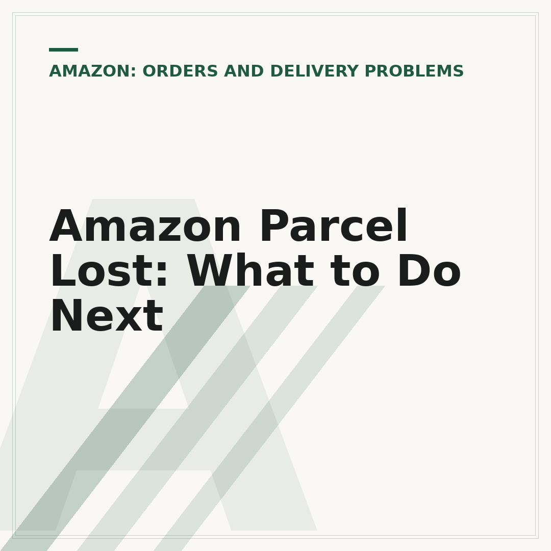 Amazon Parcel Lost: What to Do Next