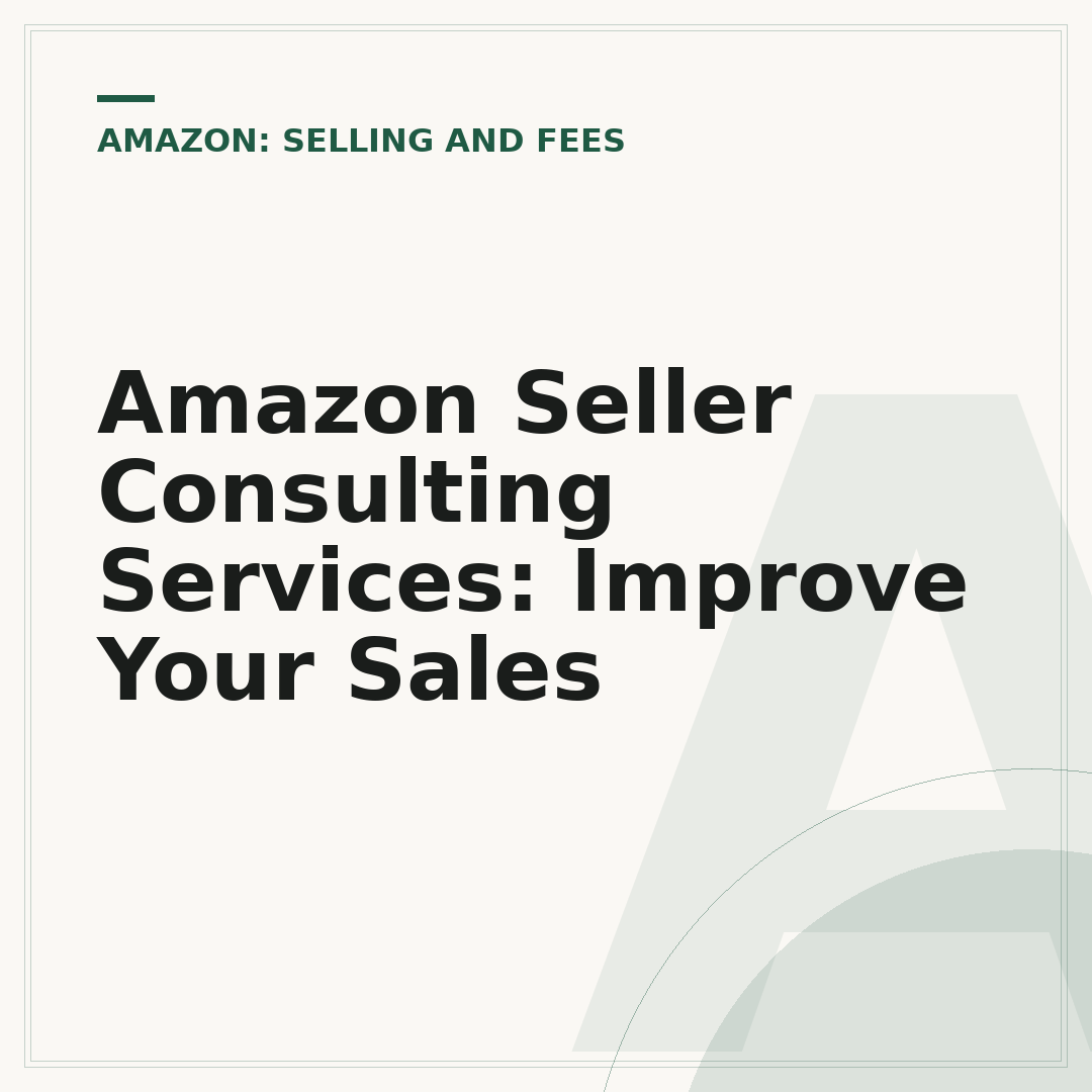 Amazon Seller Consulting Services: Improve Your Sales