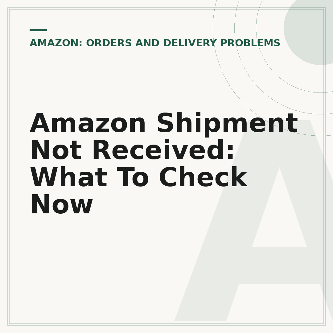 Amazon Shipment Not Received: What To Check Now
