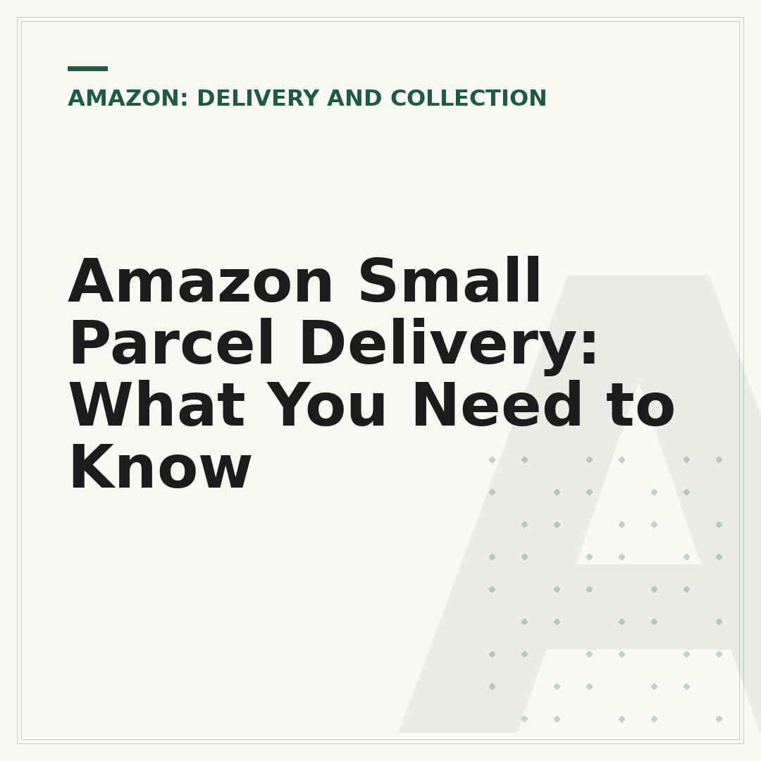 Amazon Small Parcel Delivery: What You Need to Know