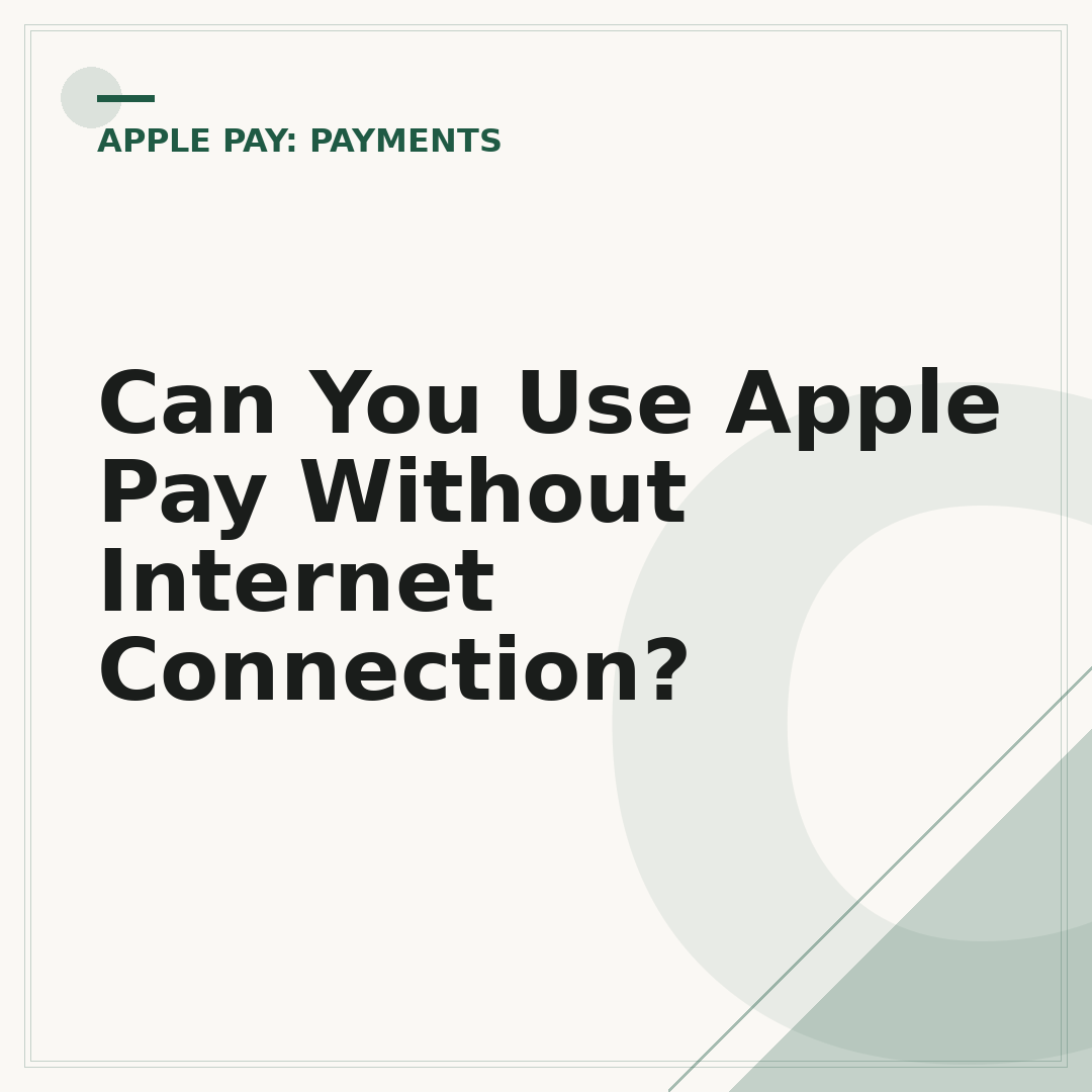 Can You Use Apple Pay Without Internet Connection?