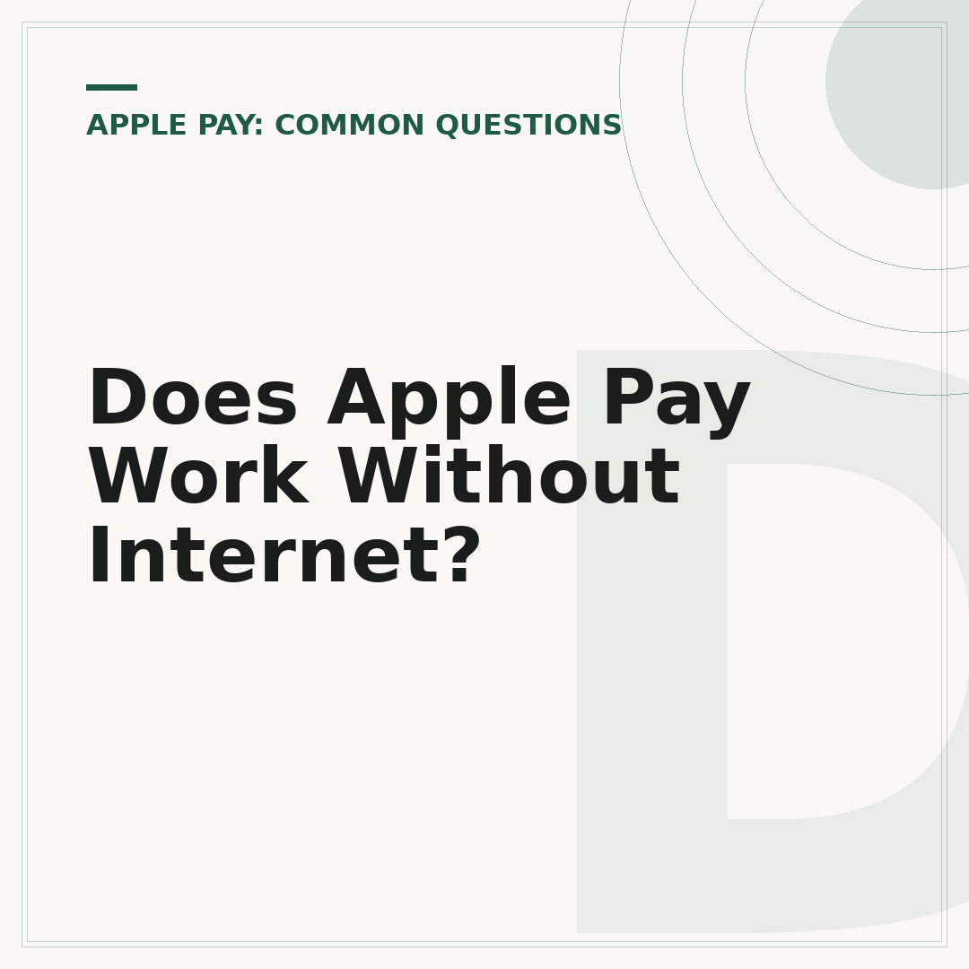 Does Apple Pay Work Without Internet?