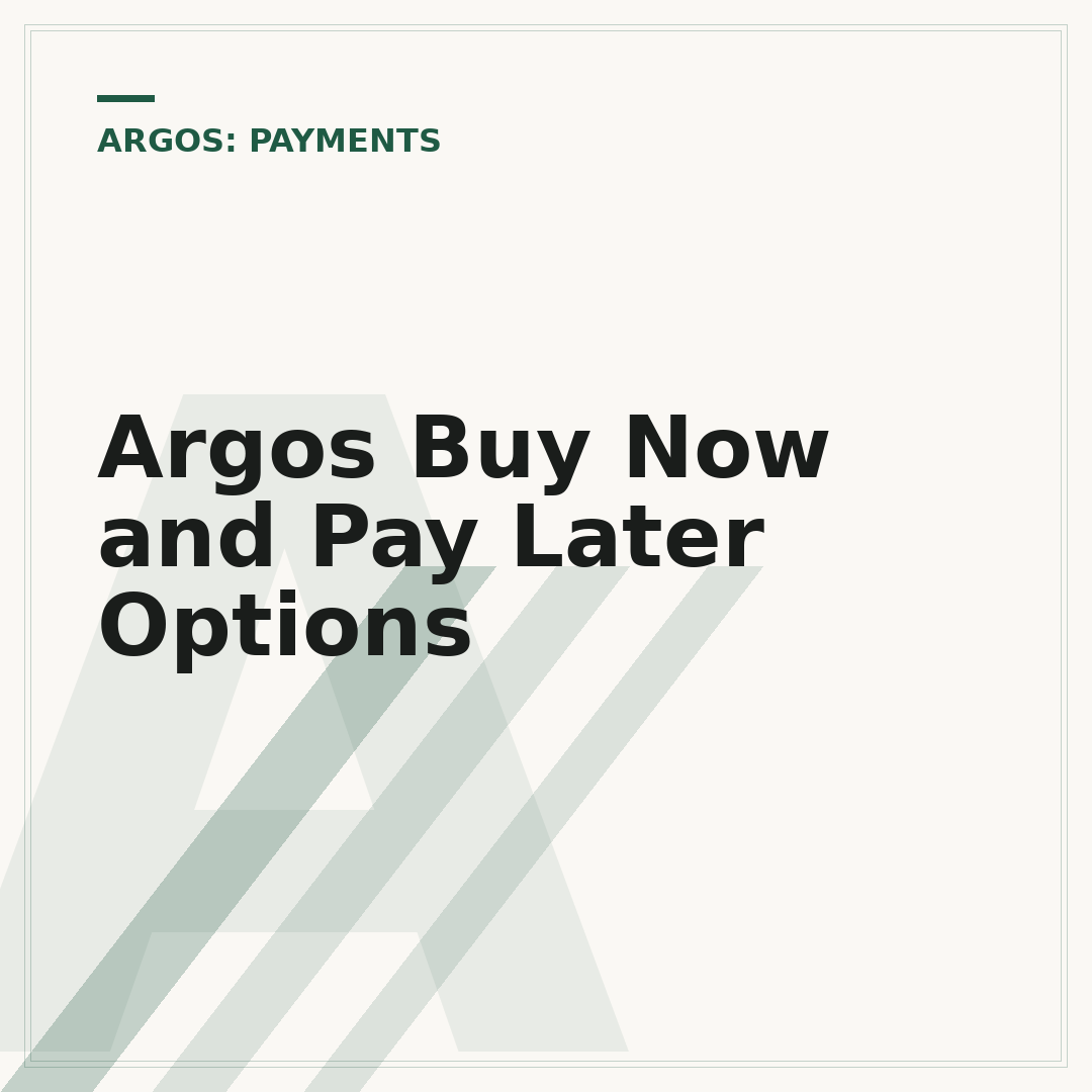 Argos Buy Now and Pay Later Options