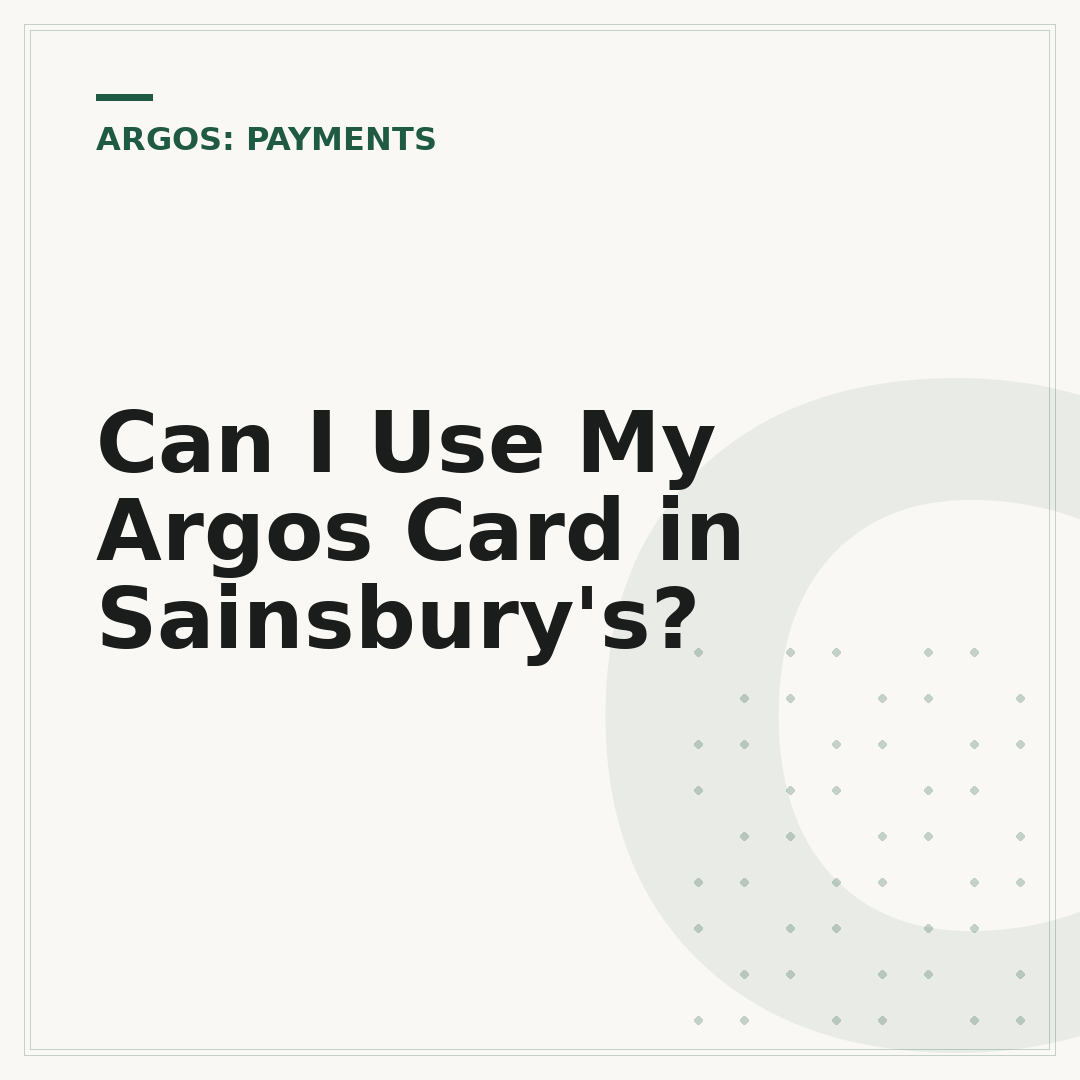Can I Use My Argos Card in Sainsbury's?