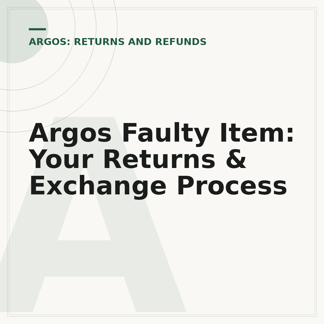 Argos Faulty Item: Your Returns & Exchange Process