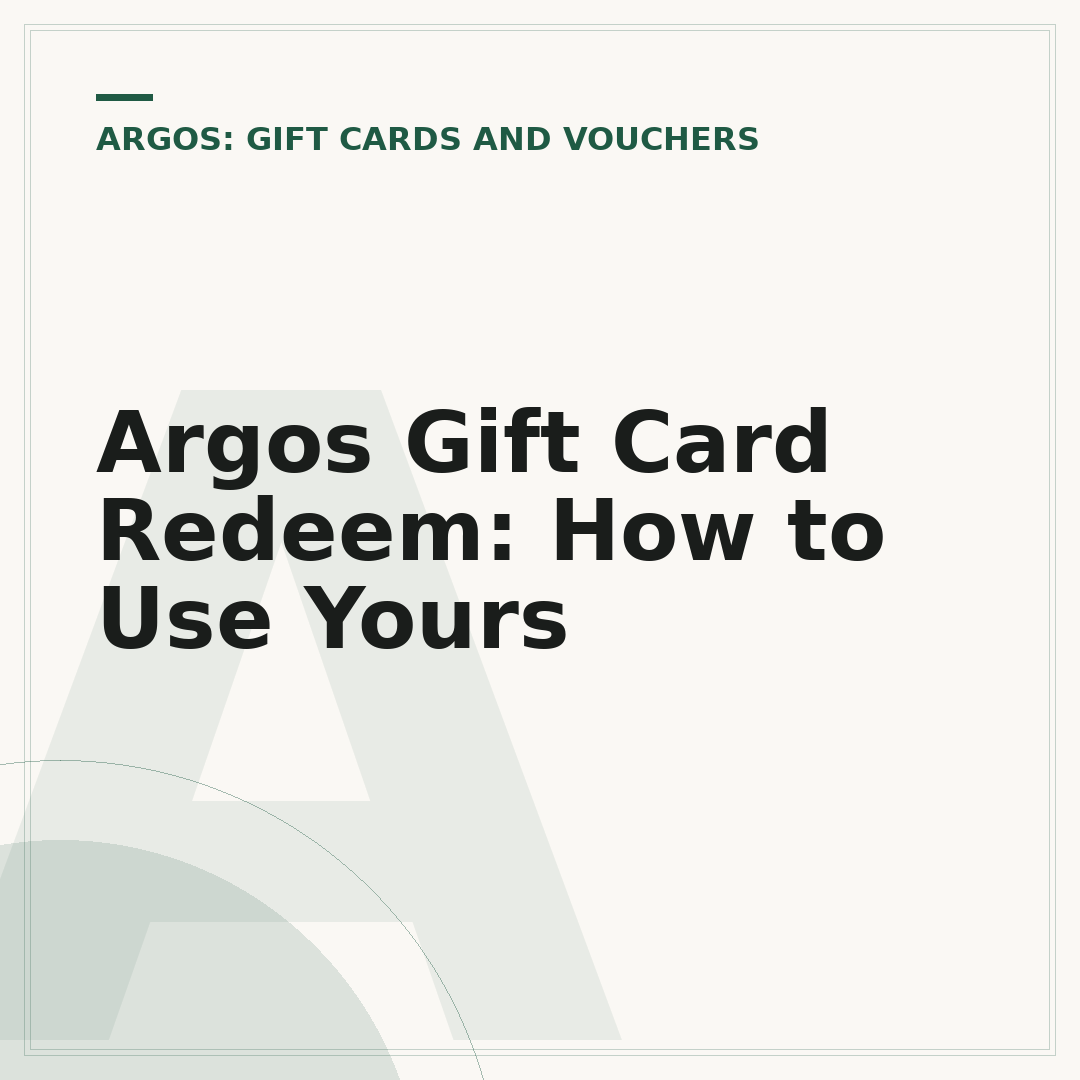 Argos Gift Card Redeem: How to Use Yours