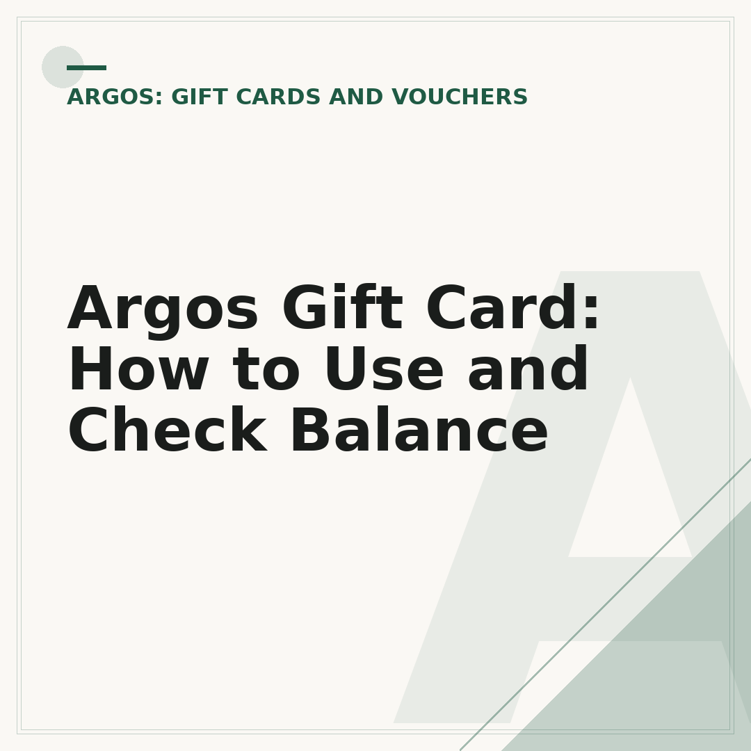 Argos Gift Card: How to Use and Check Balance