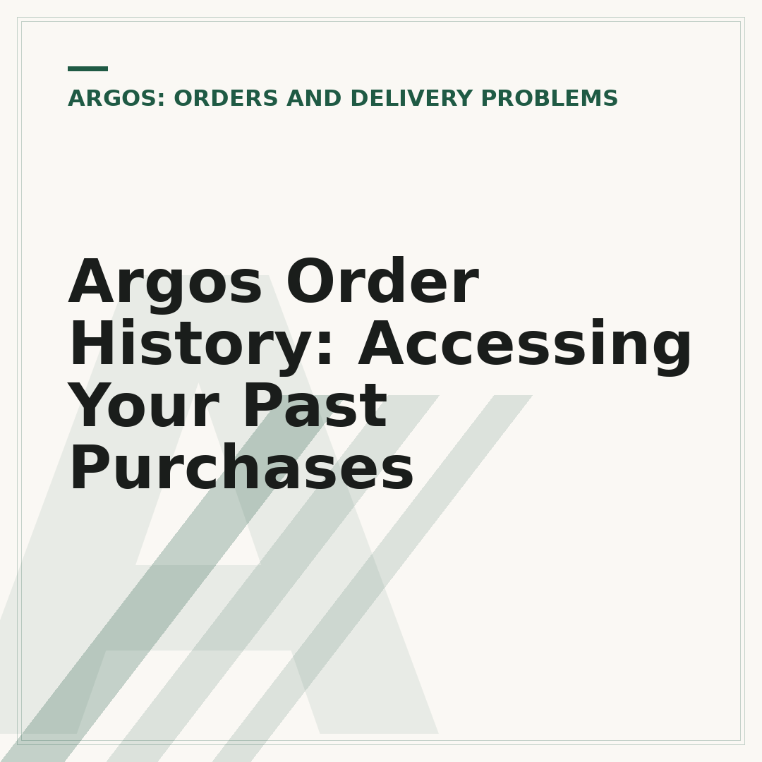 Argos Order History: Accessing Your Past Purchases