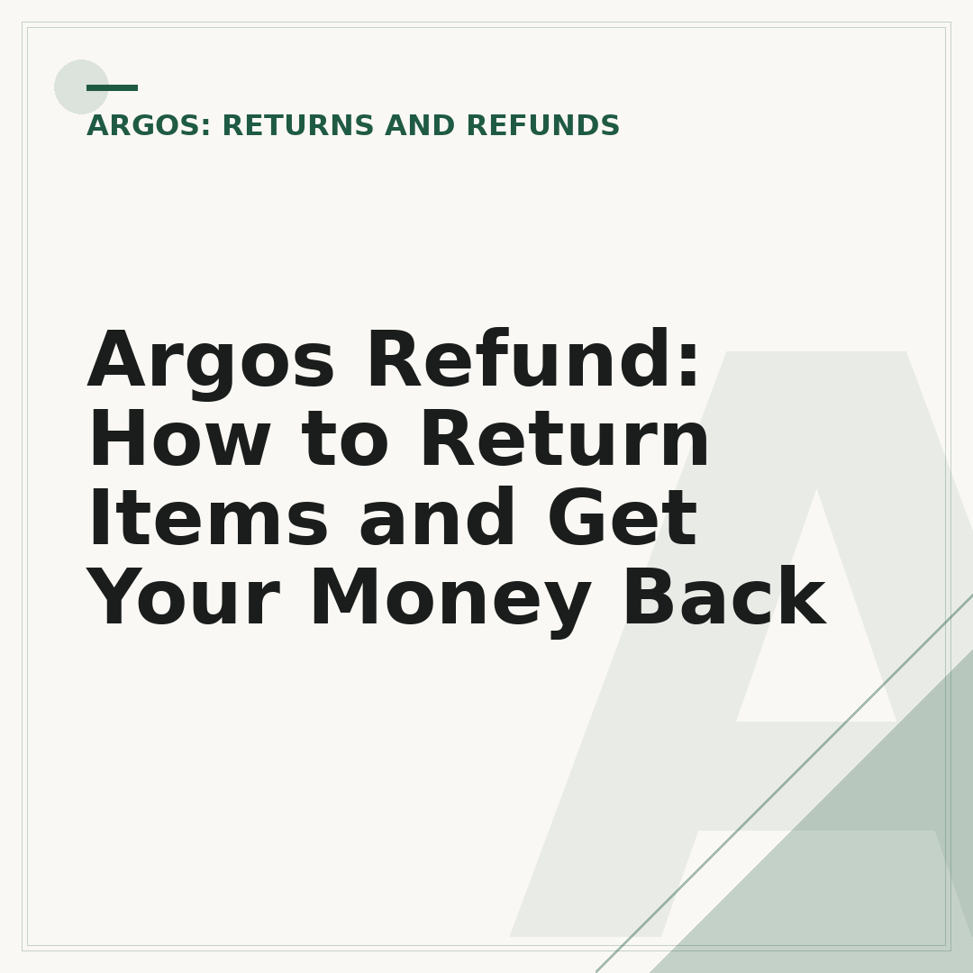 Argos Refund: How to Return Items and Get Your Money Back