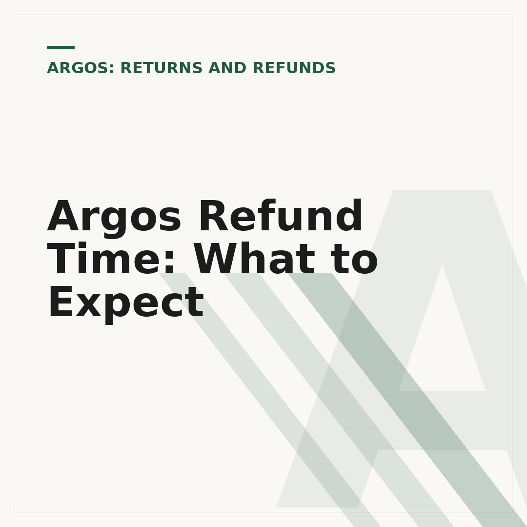 Argos Refund Time: What to Expect