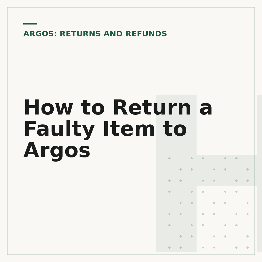 How to Return a Faulty Item to Argos