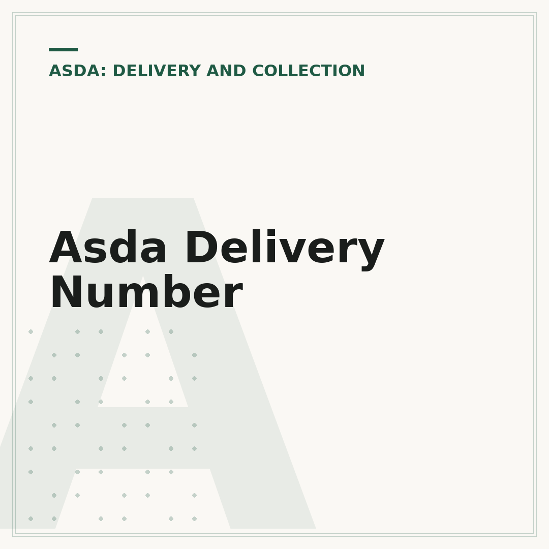 Asda Delivery Number