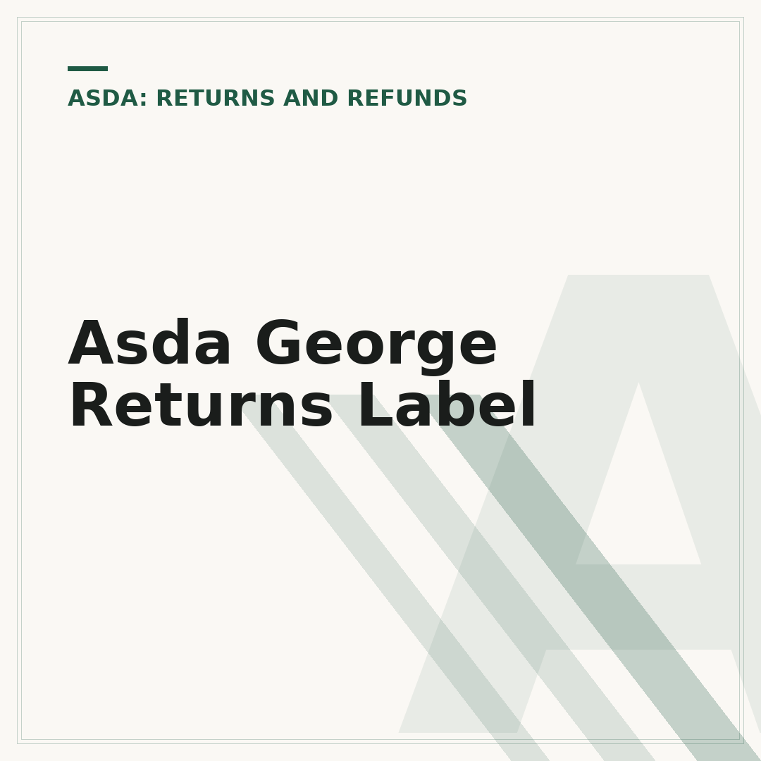 Asda George Returns Label