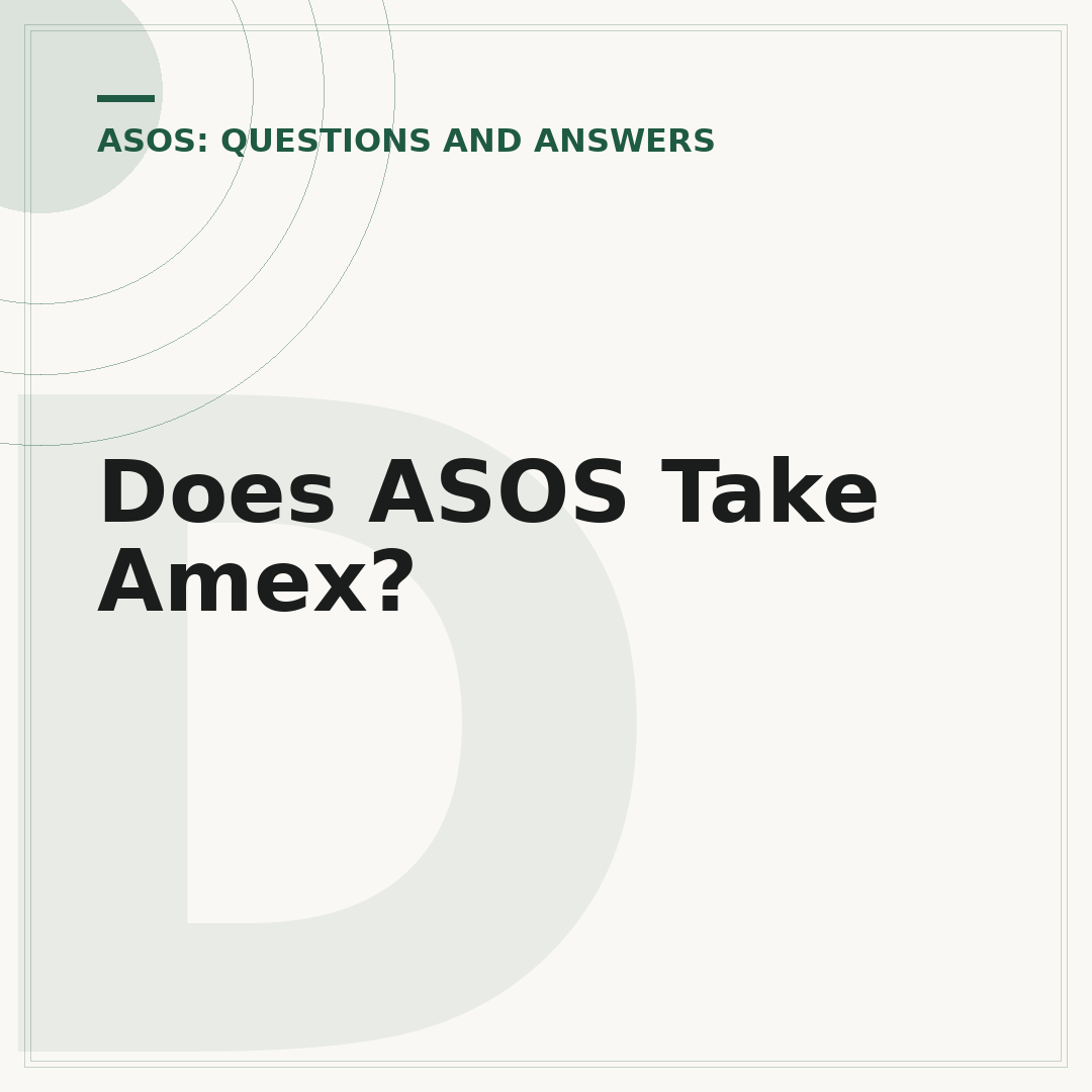 Does ASOS Take Amex?