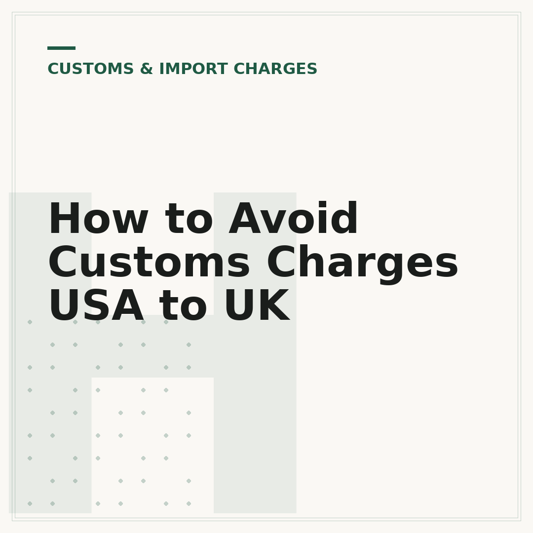 How to Avoid Customs Charges USA to UK