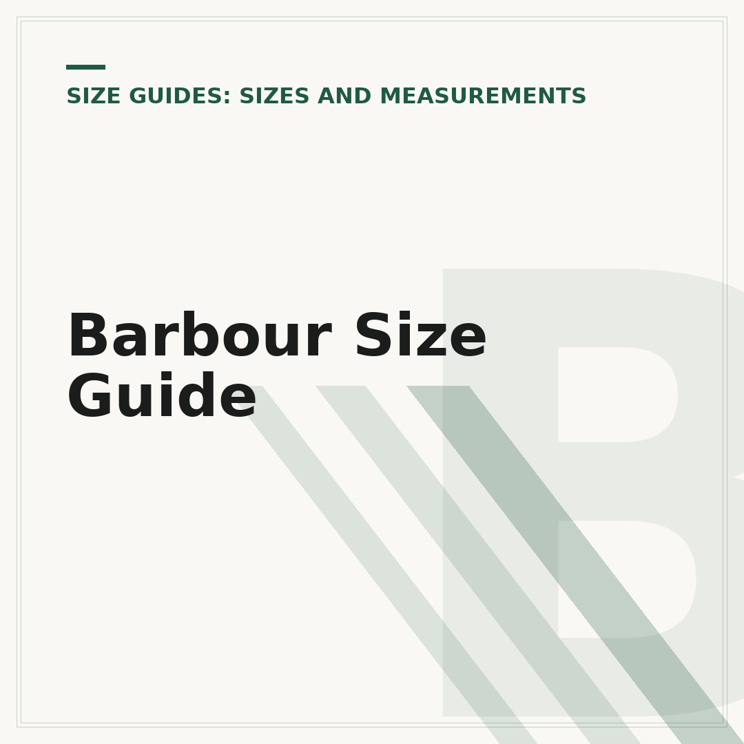 Barbour Size Guide
