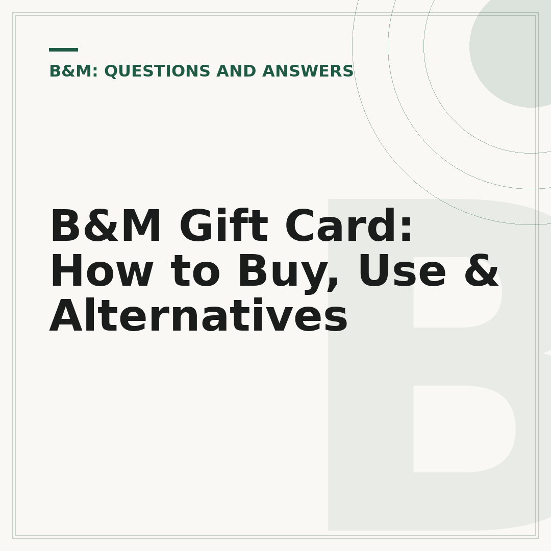 B&M Gift Card: How to Buy, Use & Alternatives
