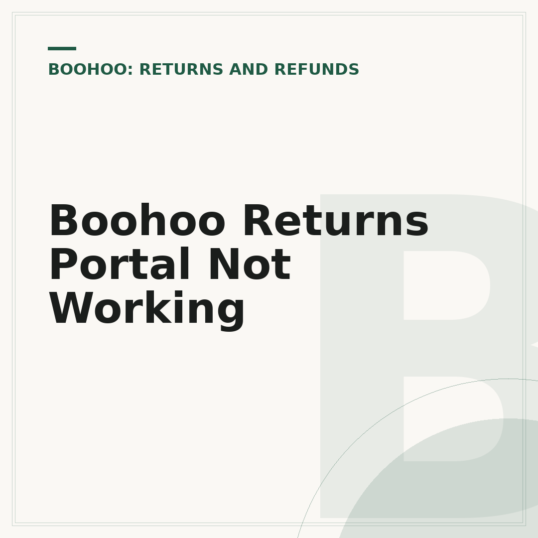 Boohoo Returns Portal Not Working