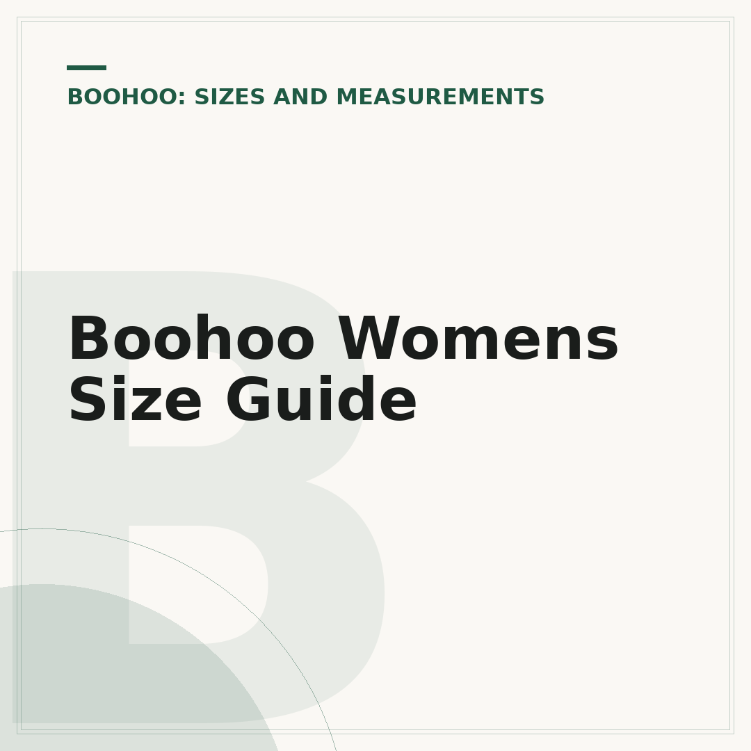 Boohoo Womens Size Guide