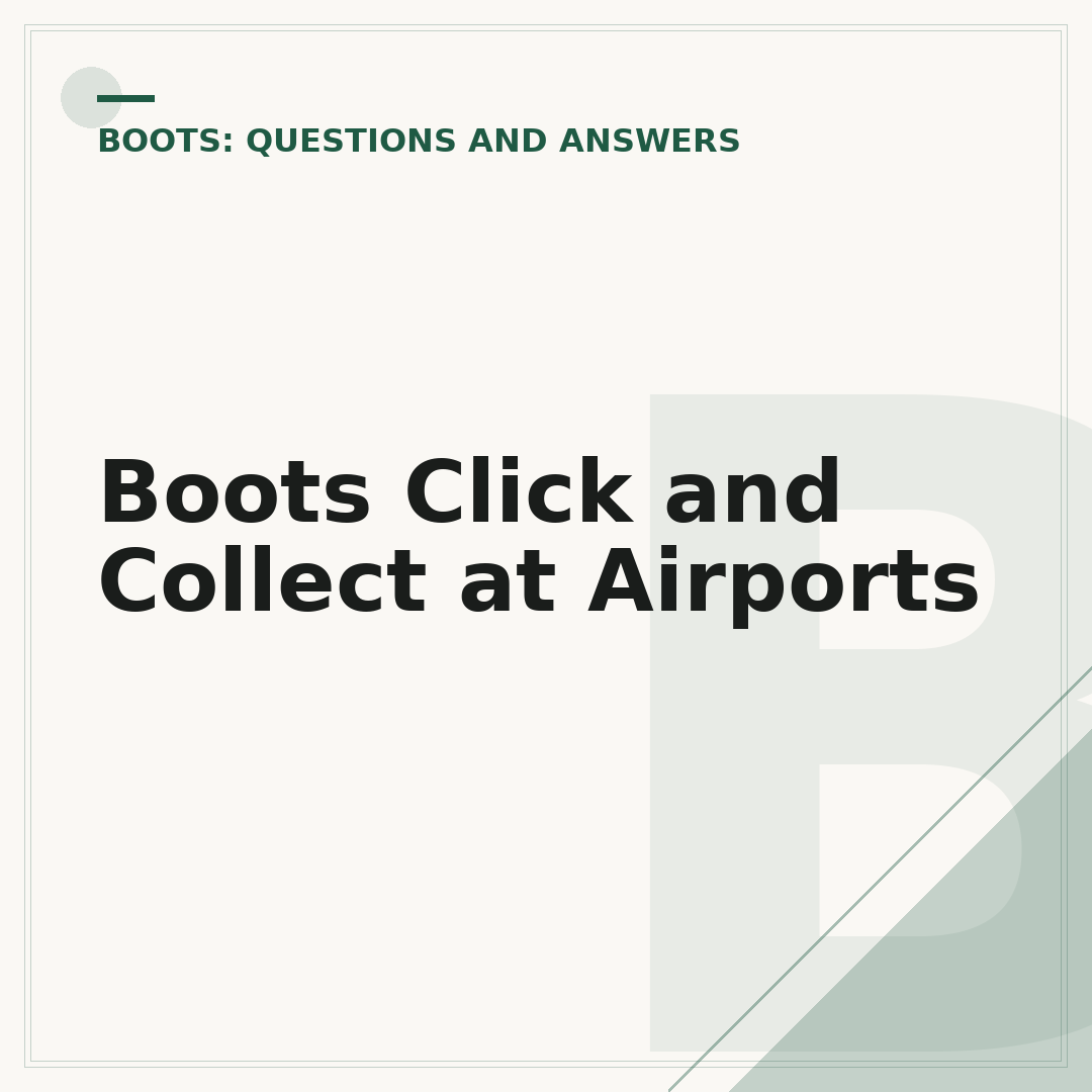 Boots Click and Collect at Airports