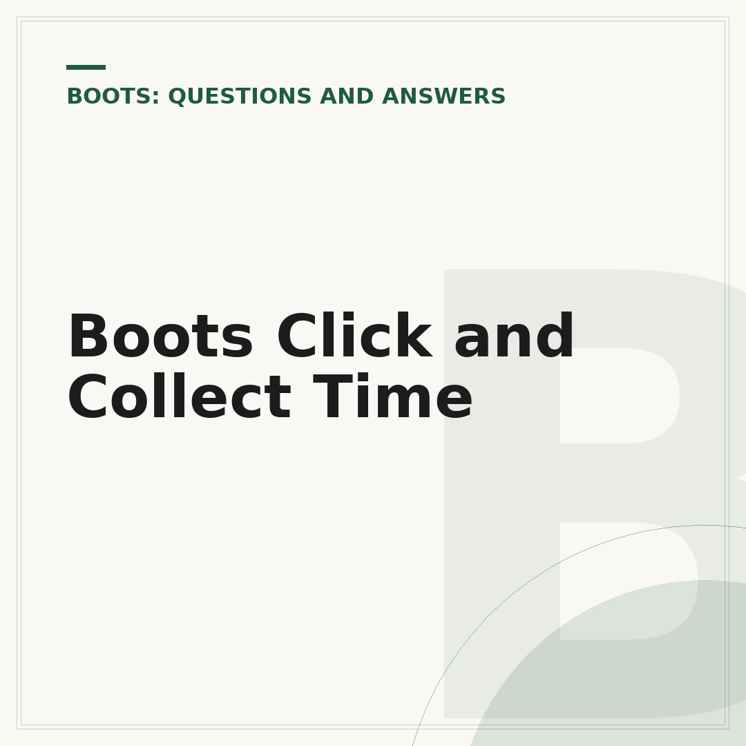 Boots Click and Collect Time