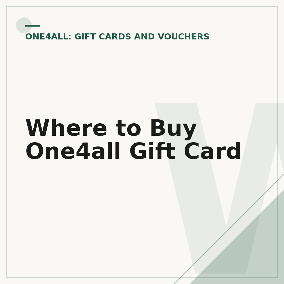 Where to Buy One4all Gift Card