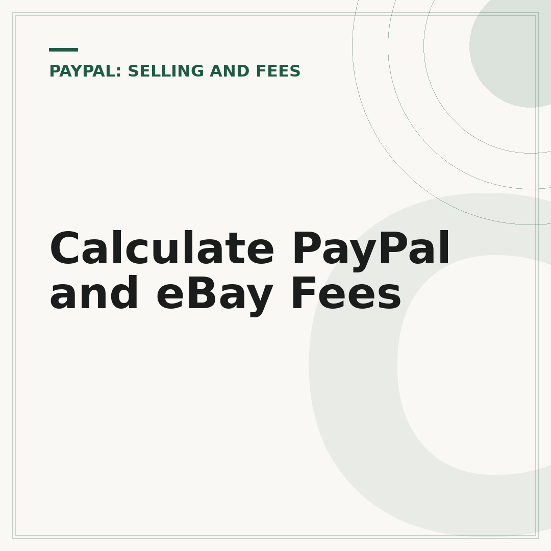Calculate PayPal and eBay Fees