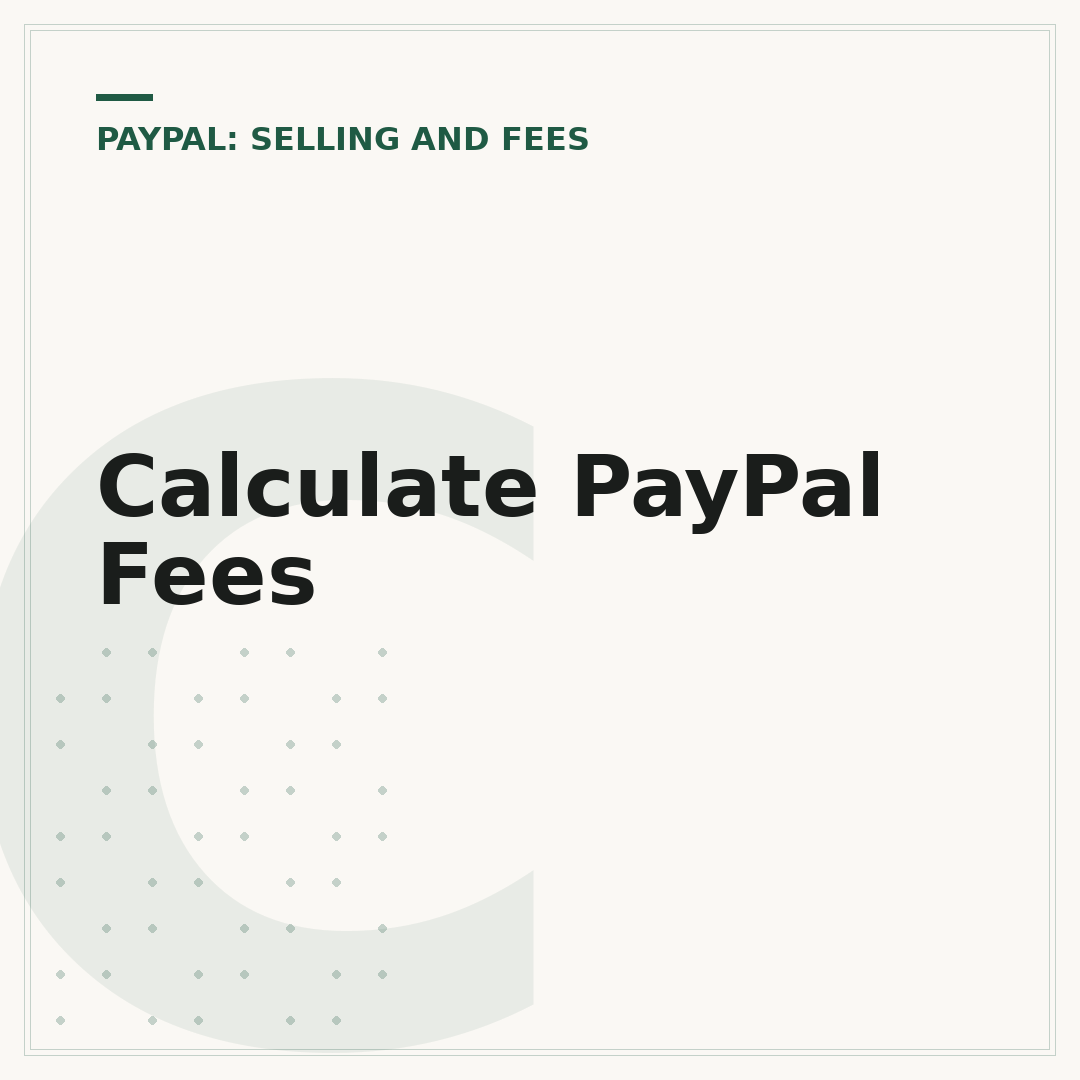 Calculate PayPal Fees